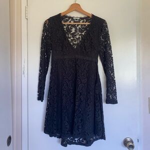 Elegant Black Lace Dress